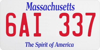 MA license plate 6AI337