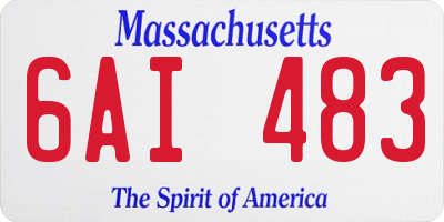 MA license plate 6AI483