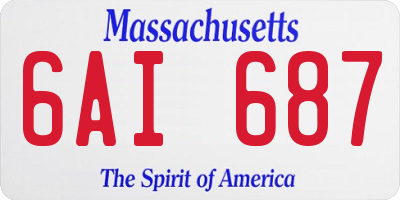 MA license plate 6AI687