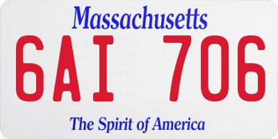 MA license plate 6AI706
