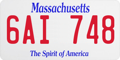 MA license plate 6AI748