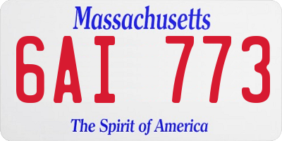 MA license plate 6AI773