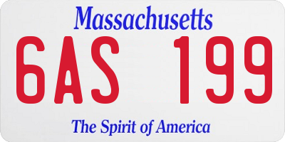 MA license plate 6AS199