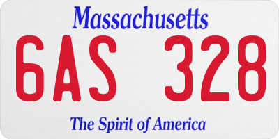 MA license plate 6AS328