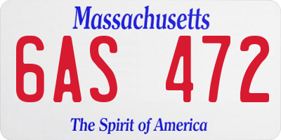 MA license plate 6AS472