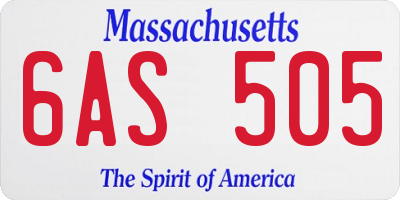 MA license plate 6AS505