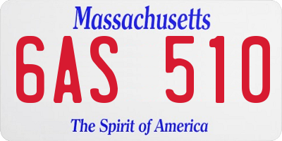 MA license plate 6AS510