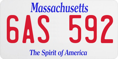 MA license plate 6AS592