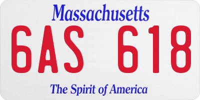 MA license plate 6AS618