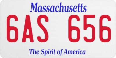 MA license plate 6AS656