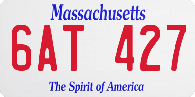 MA license plate 6AT427