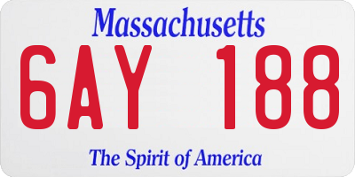MA license plate 6AY188