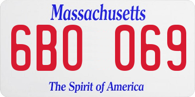 MA license plate 6BO069