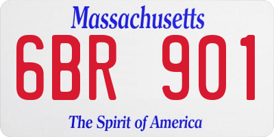 MA license plate 6BR901