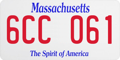 MA license plate 6CC061