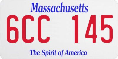 MA license plate 6CC145