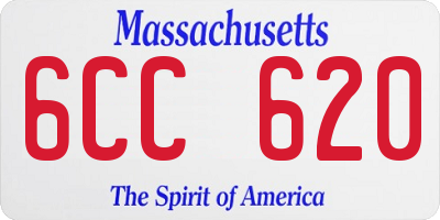 MA license plate 6CC620