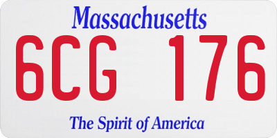 MA license plate 6CG176
