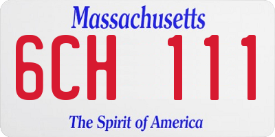 MA license plate 6CH111