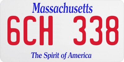 MA license plate 6CH338