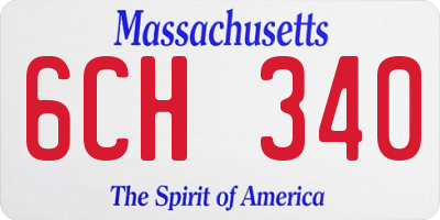 MA license plate 6CH340