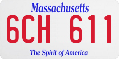 MA license plate 6CH611