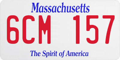 MA license plate 6CM157