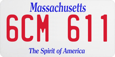 MA license plate 6CM611