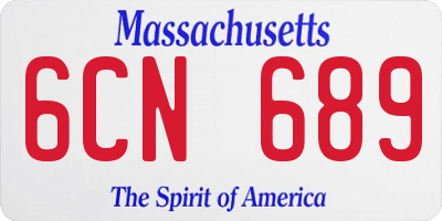 MA license plate 6CN689