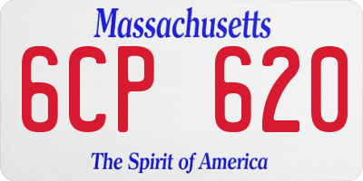 MA license plate 6CP620