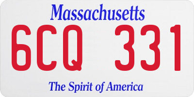 MA license plate 6CQ331