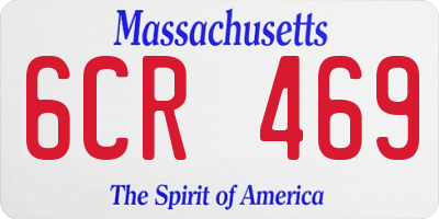 MA license plate 6CR469
