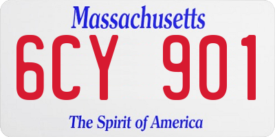 MA license plate 6CY901