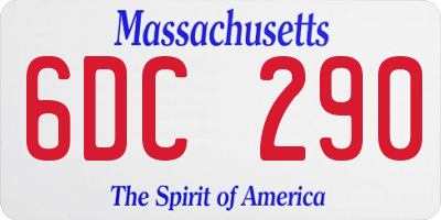 MA license plate 6DC290
