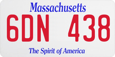 MA license plate 6DN438
