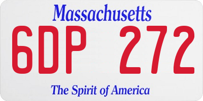 MA license plate 6DP272