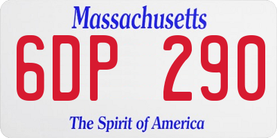 MA license plate 6DP290