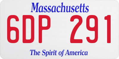 MA license plate 6DP291