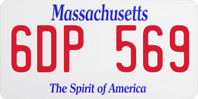 MA license plate 6DP569