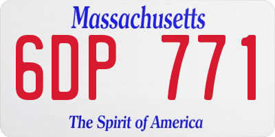 MA license plate 6DP771
