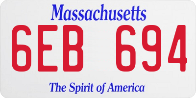 MA license plate 6EB694