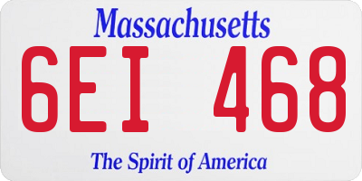 MA license plate 6EI468