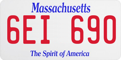 MA license plate 6EI690