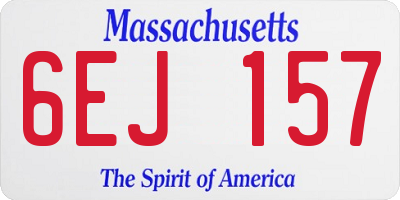 MA license plate 6EJ157