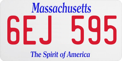 MA license plate 6EJ595