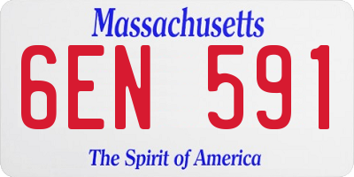 MA license plate 6EN591