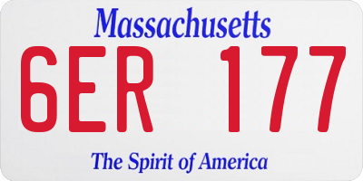 MA license plate 6ER177