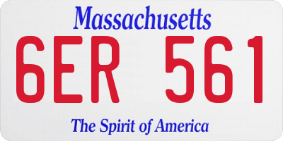 MA license plate 6ER561