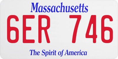 MA license plate 6ER746