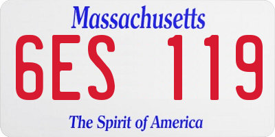 MA license plate 6ES119